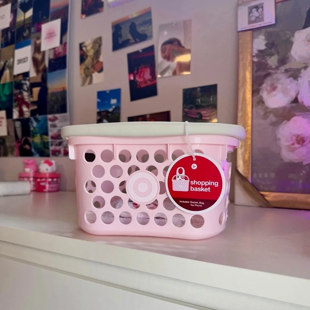 Pastel Pink Target Toy Shopping Basket